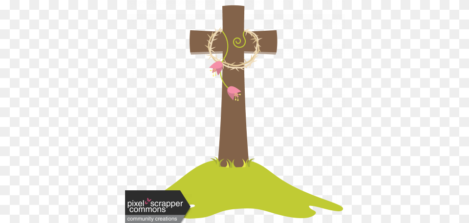 Easter 2017 Cross With Crown Of Thorns 01 Graphic By Tina Christian Cross, Symbol Png Image