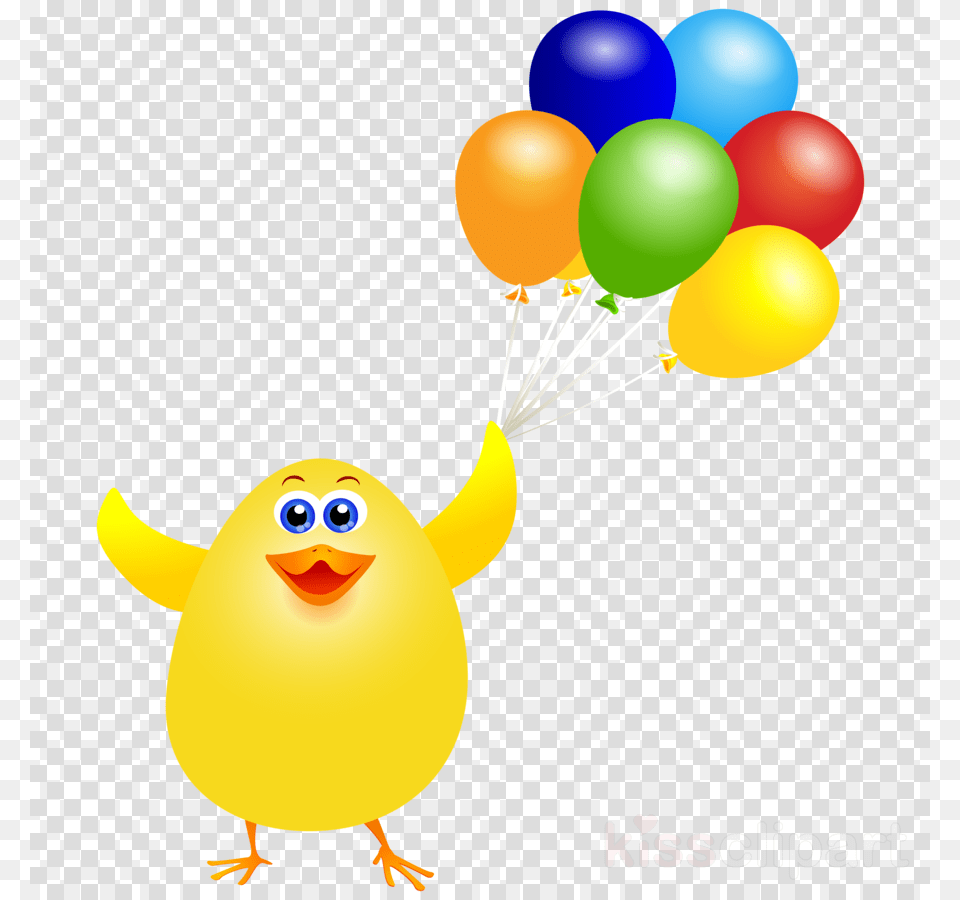 Easter Balloons Clipart Chicken Easter Bunny Clip Imagen Cronometro Fondo Transparente, Balloon, Animal, Bird Free Png