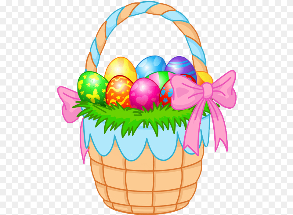 Easter Basket Clipart Transparent Easter Basket Clip Art, Egg, Food Free Png Download