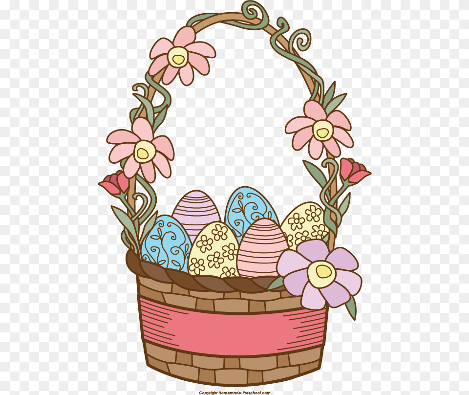 Easter Basket Clipart Tumundografico Clip Art Easter Basket, Egg, Food Free Png