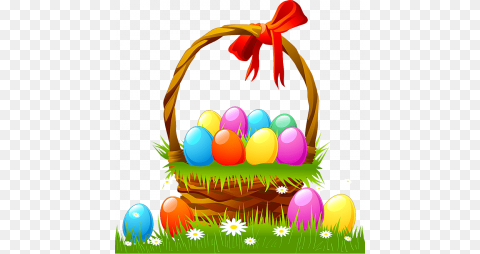 Easter Basket Easter Basket With Eggs, Egg, Food Png Image