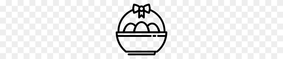 Easter Basket Icons Noun Project, Gray Png