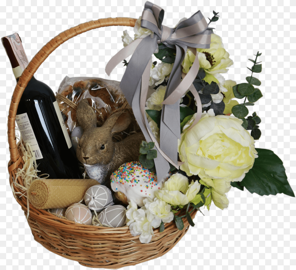 Easter Basket Mishloach Manot, Flower, Flower Arrangement, Flower Bouquet, Plant Free Png