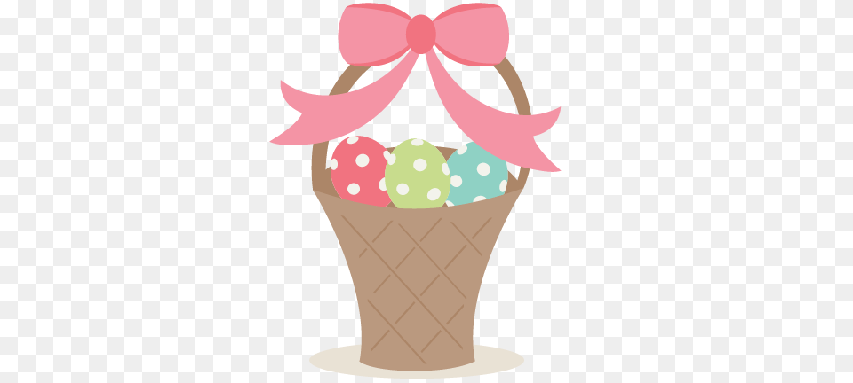 Easter Basket Svg Scrapbook Cut File Cute Clipart Files Cute Easter Basket Clip Art, Ice Cream, Cream, Dessert, Food Free Png Download