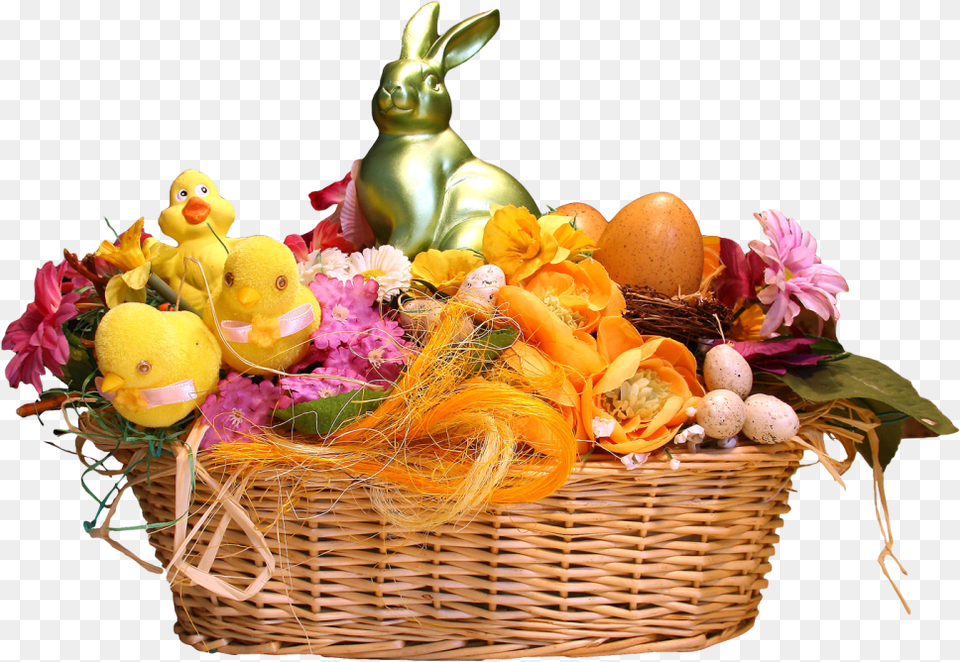 Easter Basket 230 Easter Egg Basket, Flower, Flower Arrangement, Flower Bouquet, Plant Free Transparent Png