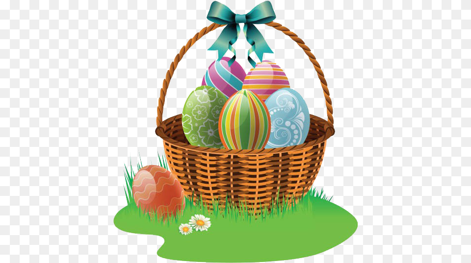 Easter Basket Transparent Image Easter Basket, Birthday Cake, Cake, Cream, Dessert Free Png Download