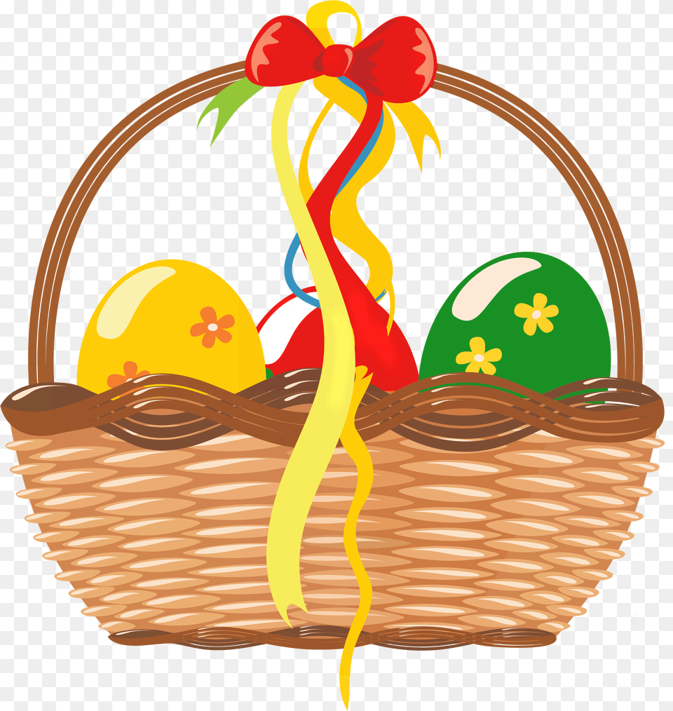 Easter Basket With Eggs Clipart Picture Easter Gift, Chandelier, Lamp, Food Free Png Download