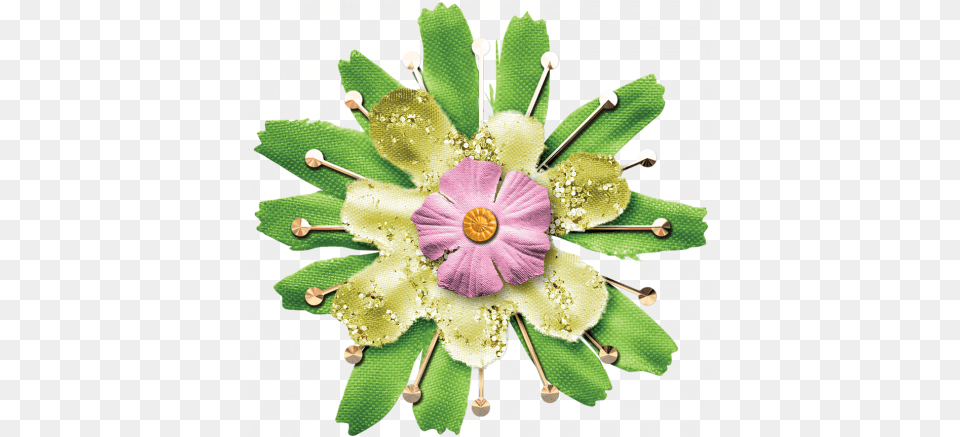 Easter Blooms Green And Yellow Flower Graphic By Deborah Artificial Flower, Accessories, Brooch, Jewelry, Plant Free Png Download