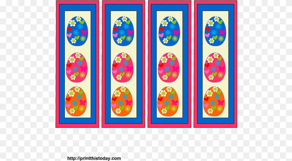 Easter Bookmark 1 Printable Bookmarks, Pattern Free Png Download