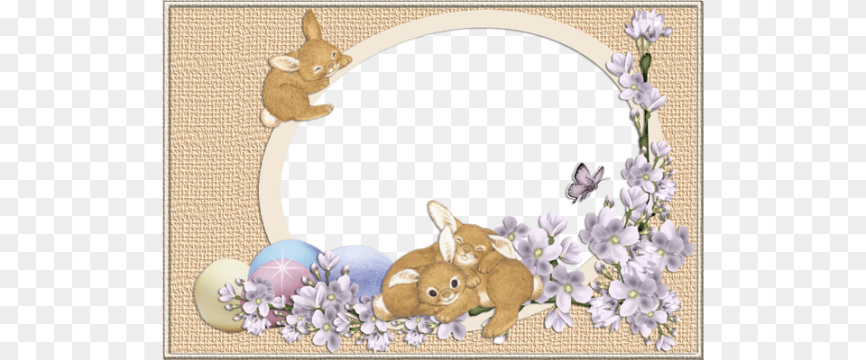 Easter Bunnies Transparent Frame Easter Frames, Animal, Mammal, Rabbit Png
