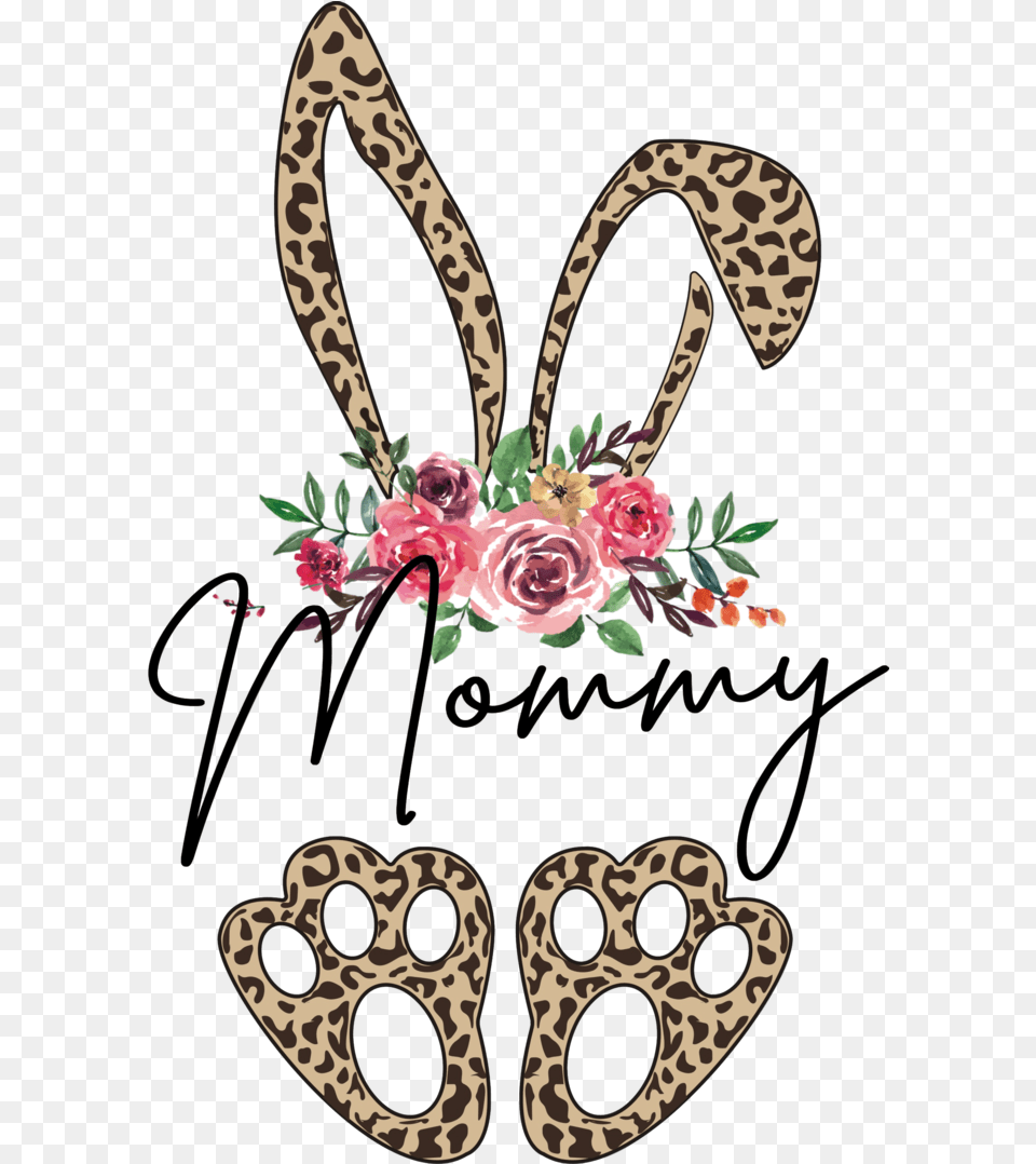 Easter Bunny Ears With Flowers Happy Jesus Is The Cheetah Print Bunny Ears, Pattern, Accessories, Graphics, Art Png Image