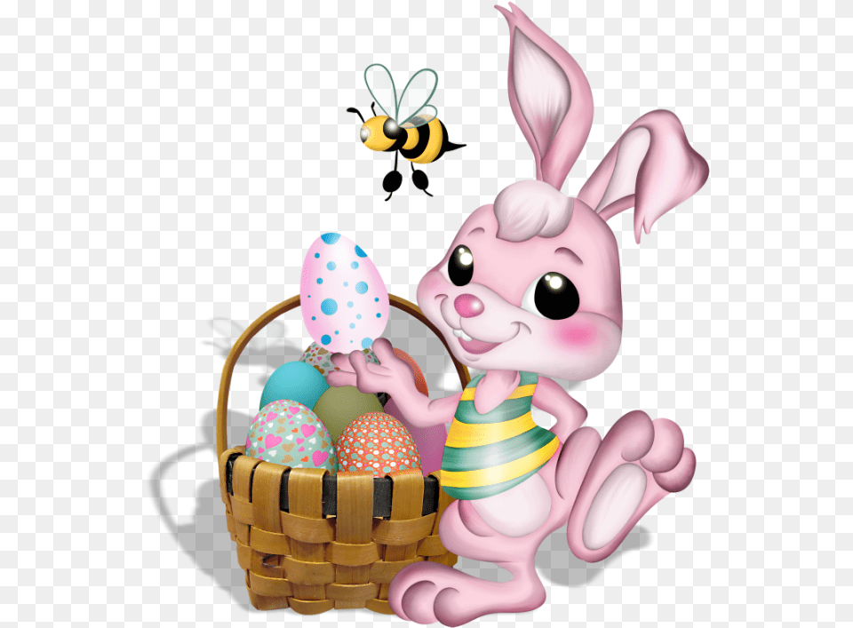 Easter Bunny Easter Bunny Bee, Basket, Food, Egg Png