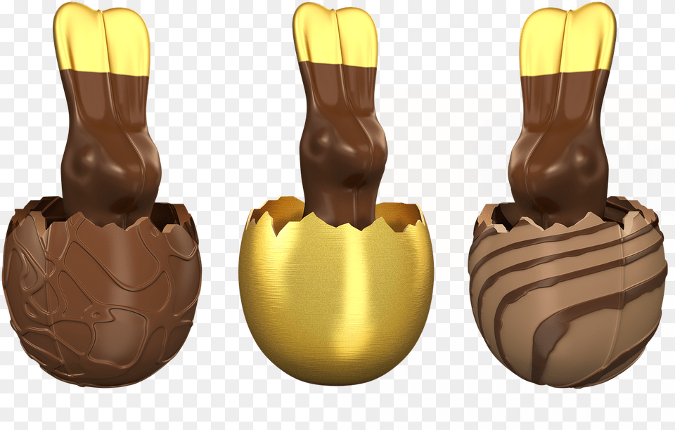 Easter Bunny Easter Easter Eggs Photo Chocolate, Dessert, Food, Nut, Plant Free Transparent Png
