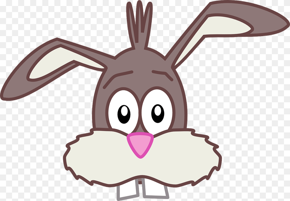 Easter Bunny Face Clipart Cartoon Rabbit With Buck Teeth, Animal Png