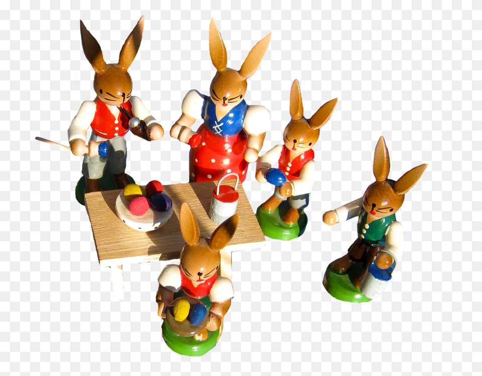 Easter Bunny Family Figurine, Toy Free Png