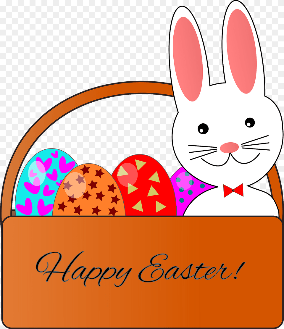 Easter Bunny In Basket Clipart, Egg, Food Free Transparent Png