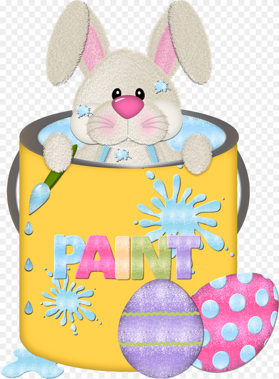 Easter Bunny In Cup Transparent Clipart Easter, Birthday Cake, Cake, Cream, Dessert Png