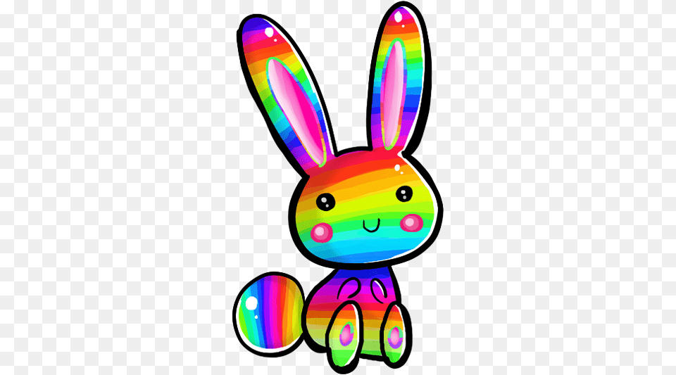 Easter Bunny Is Rainbow Bunny By Glorious Nephilus D5y5aow Rainbow Bunnies, Animal Free Png Download