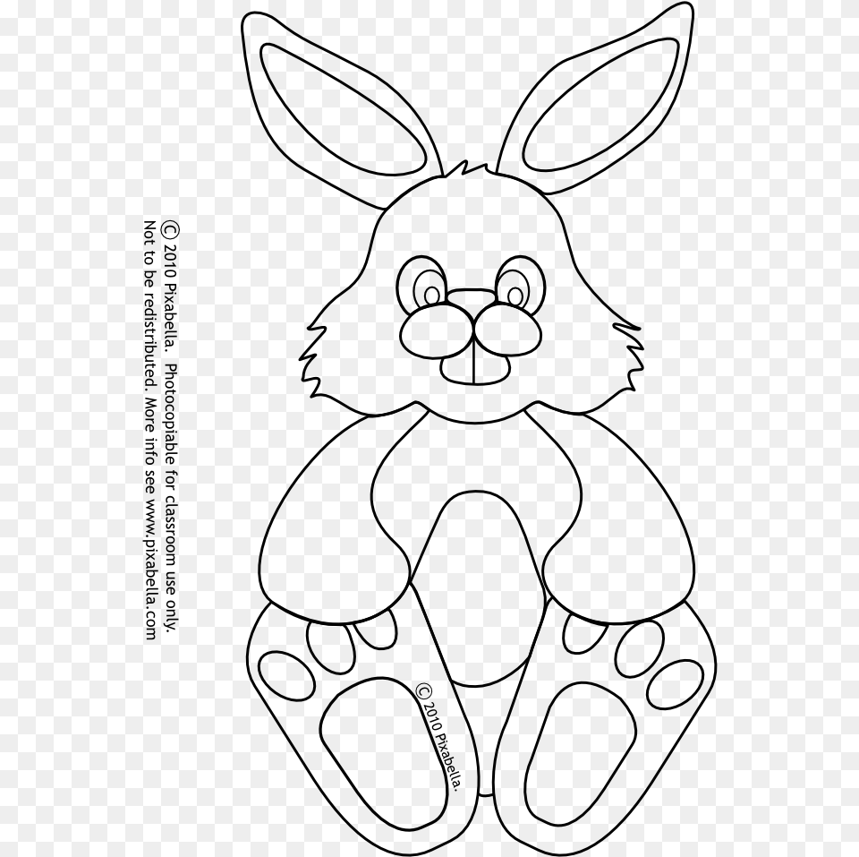 Easter Bunny Outline Domestic Rabbit, Gray Png Image