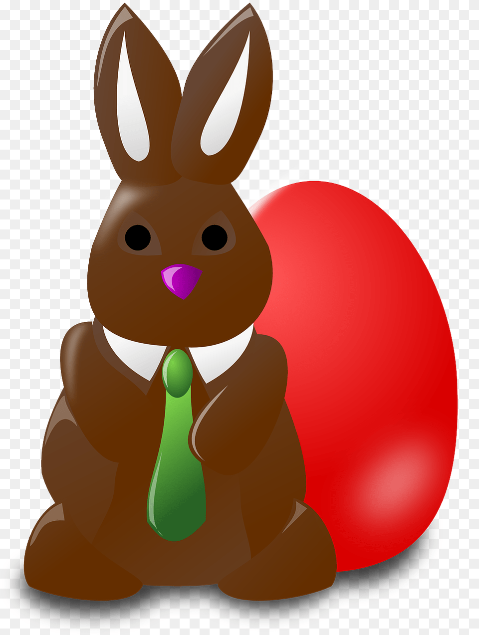 Easter Bunny Rabbit Chocolate Holidays Egg Red, Animal, Mammal, Face, Food Png Image