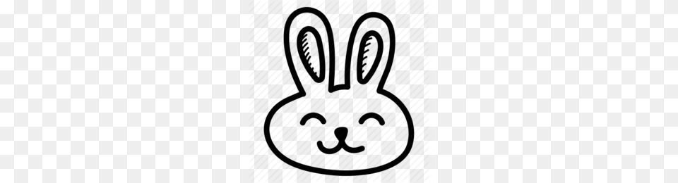 Easter Bunny Rabbit Clipart, Stencil, Electronics, Headphones Free Png Download