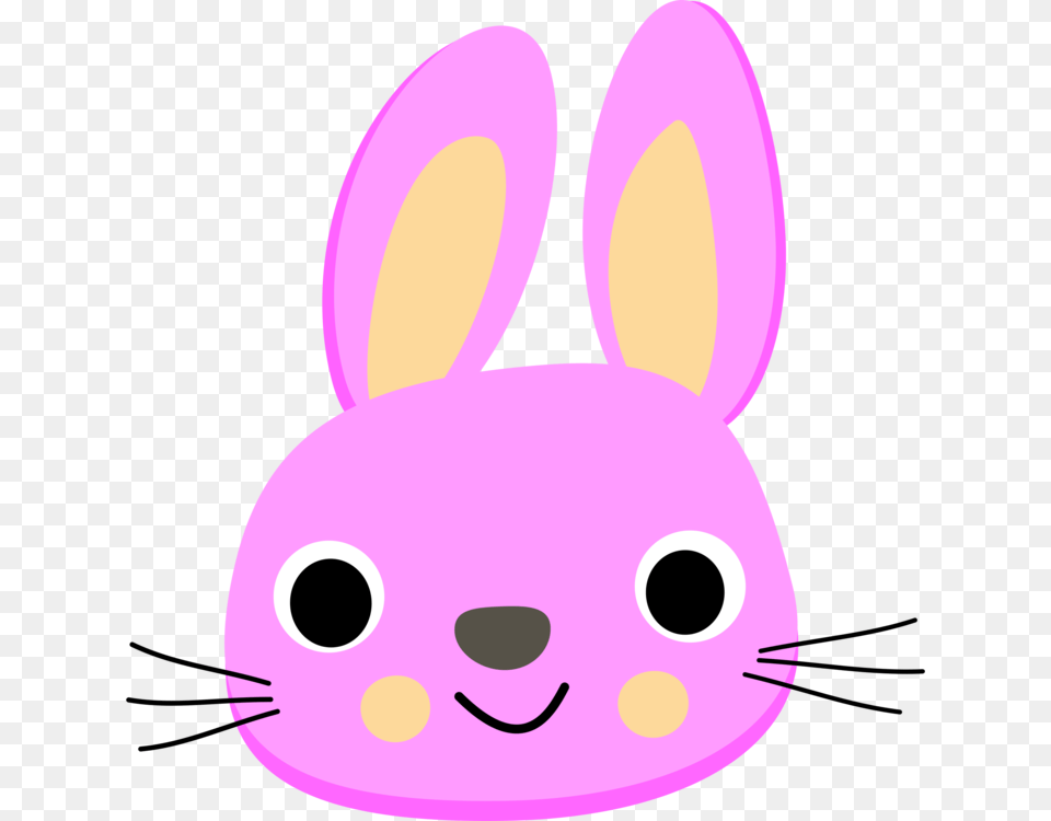 Easter Bunny Rabbit Face Drawing Cuteness, Purple, Animal Free Png