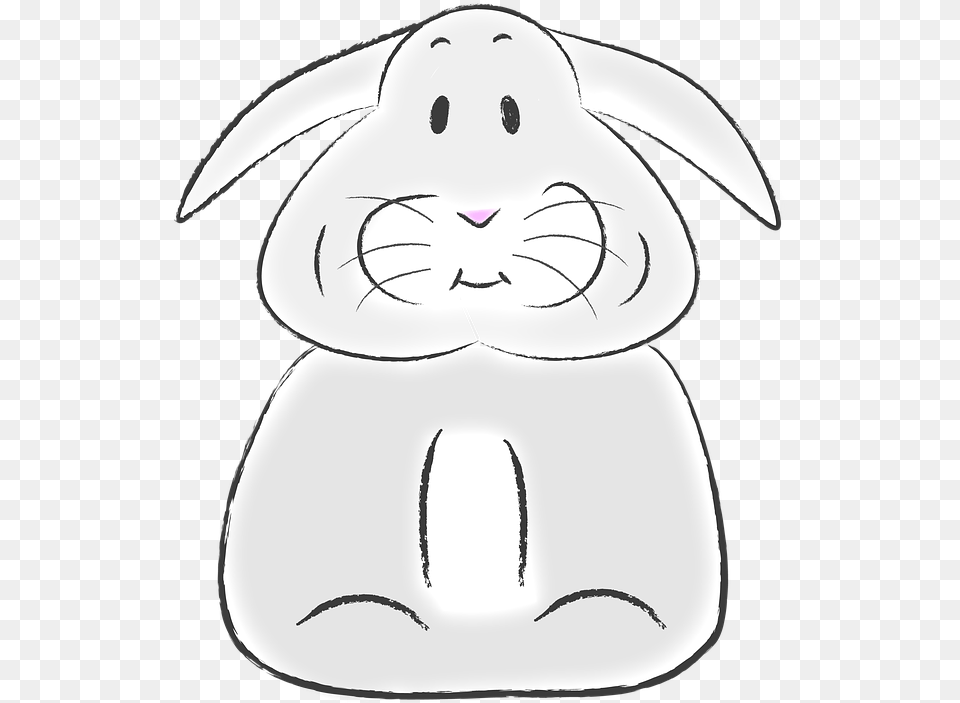 Easter Bunny Rabbit Holiday Animal Cute Cartoon Cartoon, Mammal, Bird, Penguin Free Png Download