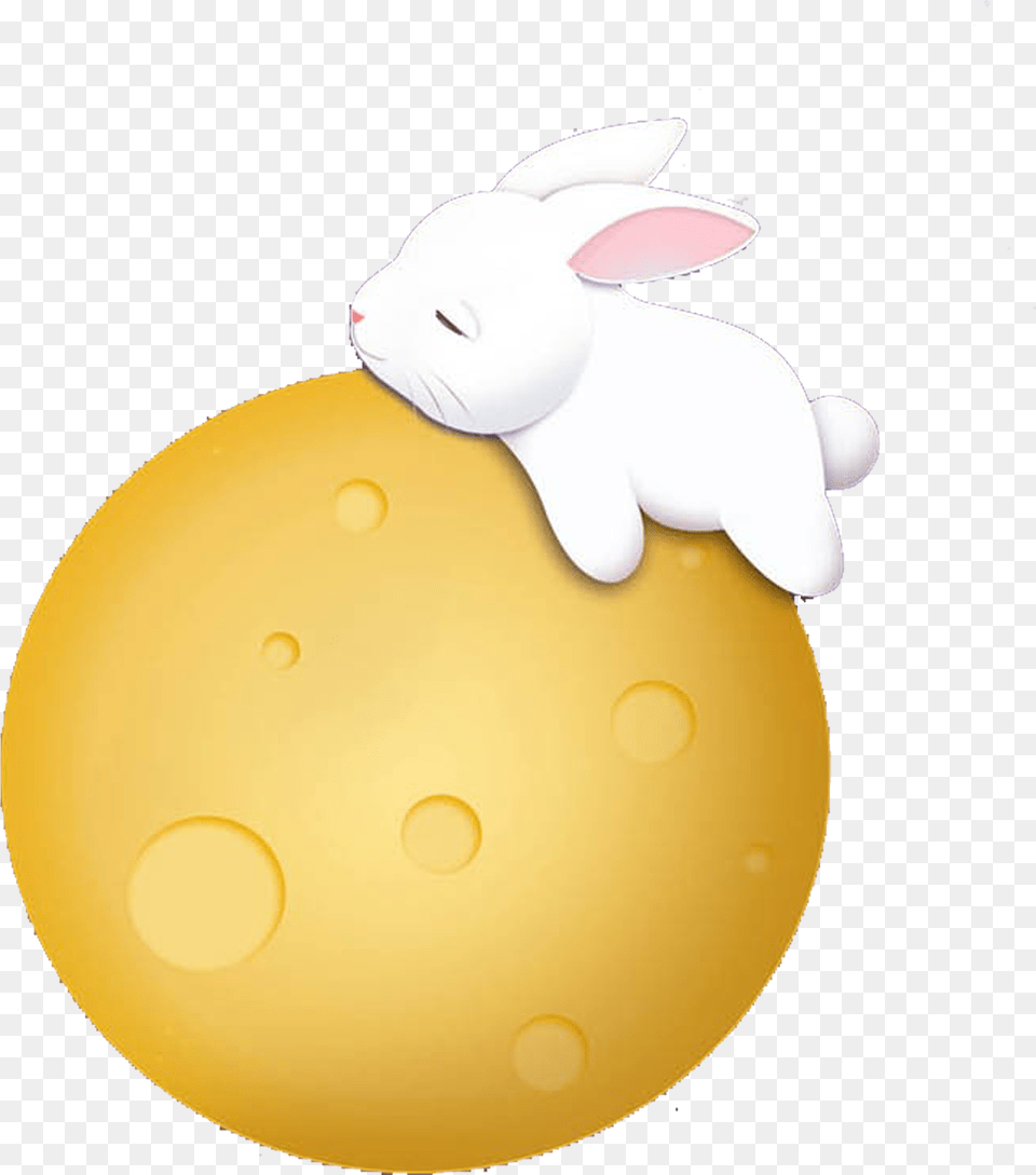 Easter Bunny Rabbit Moon Domestic Rabbit, Animal, Mammal, Egg, Food Png