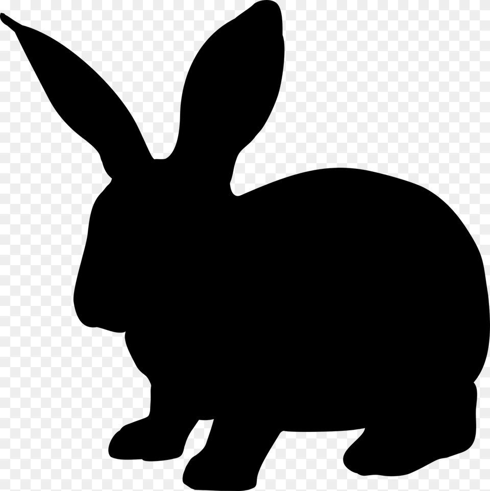 Easter Bunny Silhouette Bunny Silhouette Clipart, Gray Free Transparent Png