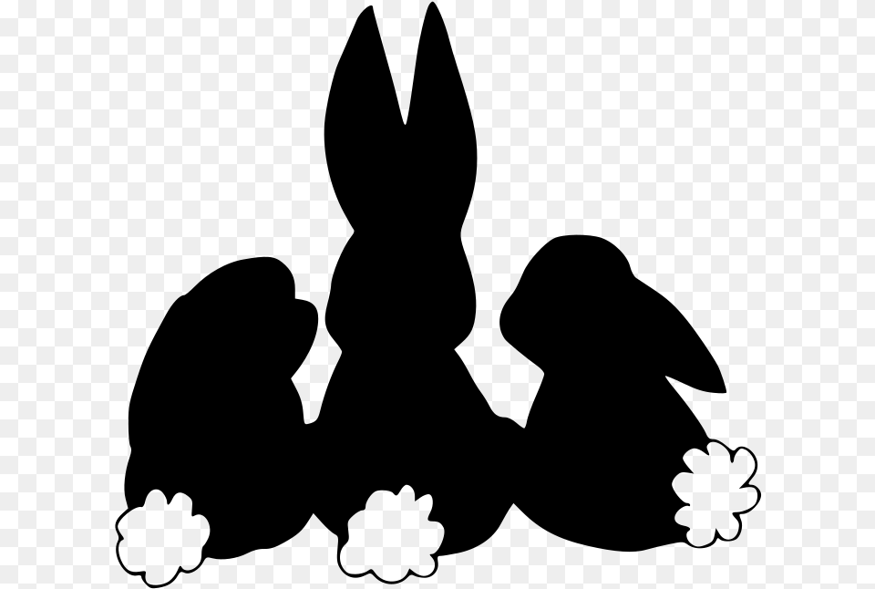 Easter Bunny Svg Gray Free Transparent Png