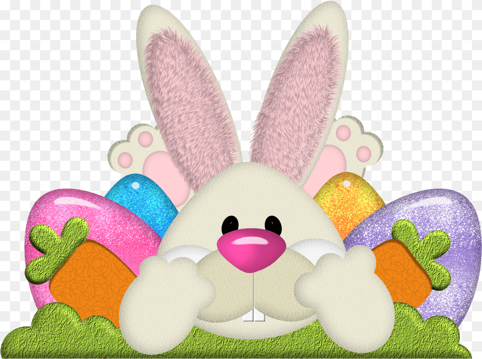 Easter Bunny Transparent Happy Easter To My Family And Friends, Plush, Toy, Food, Sweets Png Image