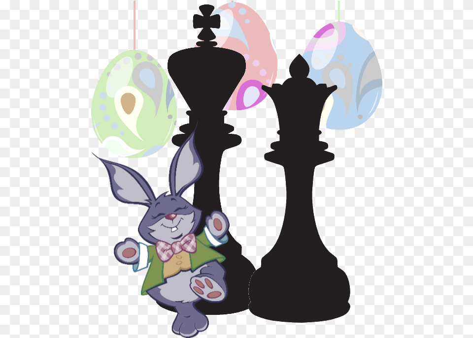 Easter Bunny With Chess King And Queen Clipart Happy Easter Chess Pieces, Art, Baby, Person, Graphics Free Png