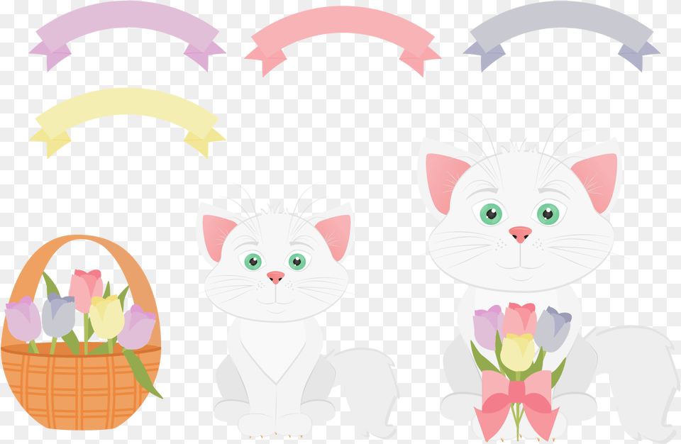 Easter Cat Background Arts Cat Yawns, Basket, Animal, Mammal, Pet Free Transparent Png