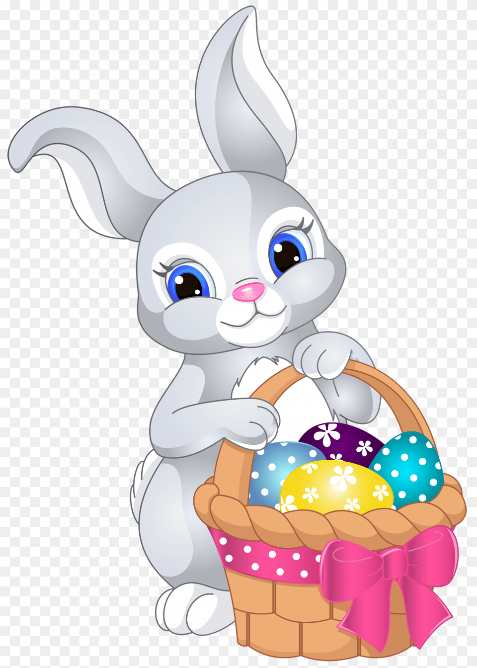 Easter Chick Cute Cartoon Easter Bunny, Basket, Baby, Person, Food Free Transparent Png