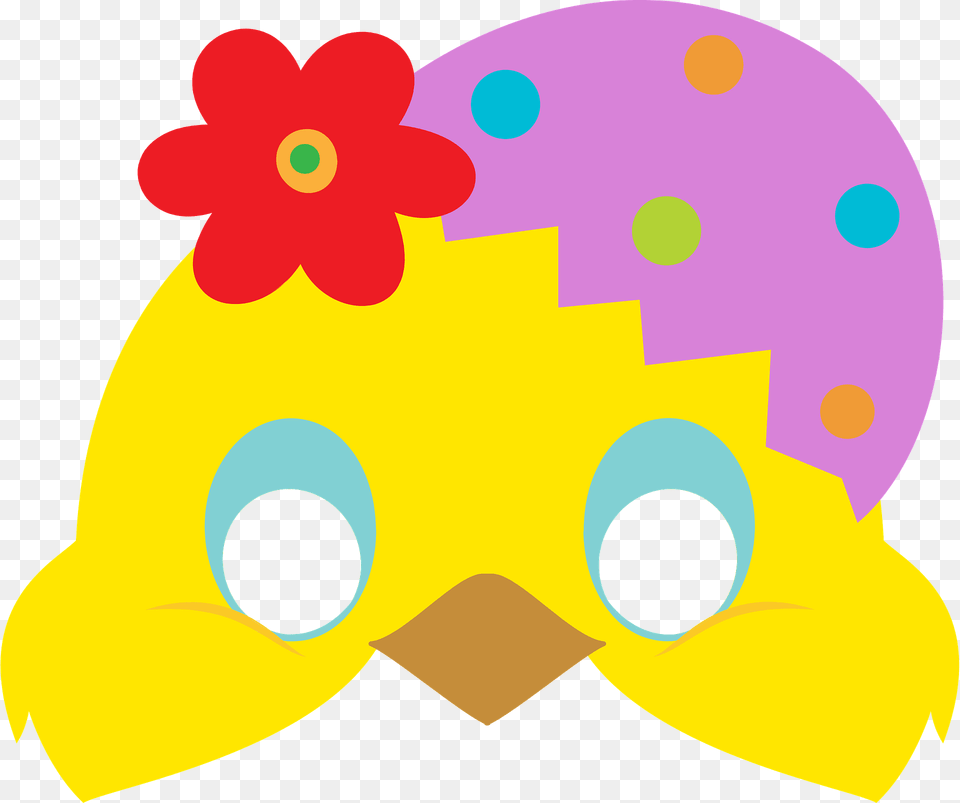 Easter Chick Mask Clipart, Clothing, Swimwear, Hat, Cap Free Png Download