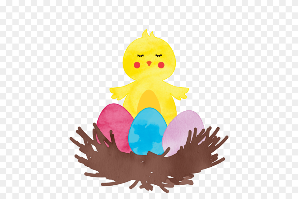 Easter Chick Nest Easter Eggs Nest Easter Chick, Baby, Person, Nature, Outdoors Free Png Download