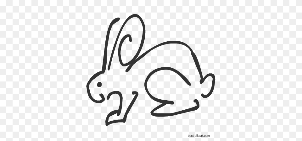 Easter Clip Art Easter Bunny Eggs And Chicks Clip Art, Animal, Stencil, Rabbit, Mammal Free Transparent Png