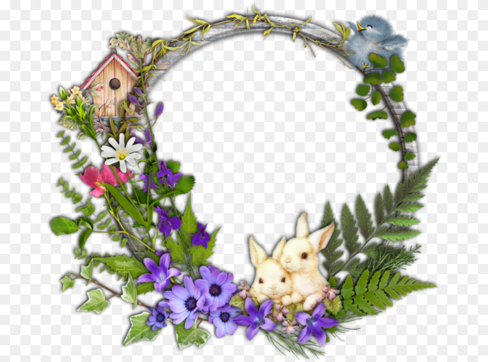 Easter Clipart Border Pasqua, Purple, Plant, Petal, Flower Bouquet Free Png