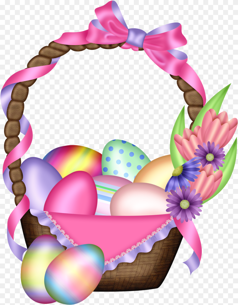 Easter Colorful Basket Clipart, Chandelier, Lamp, Egg, Food Free Transparent Png