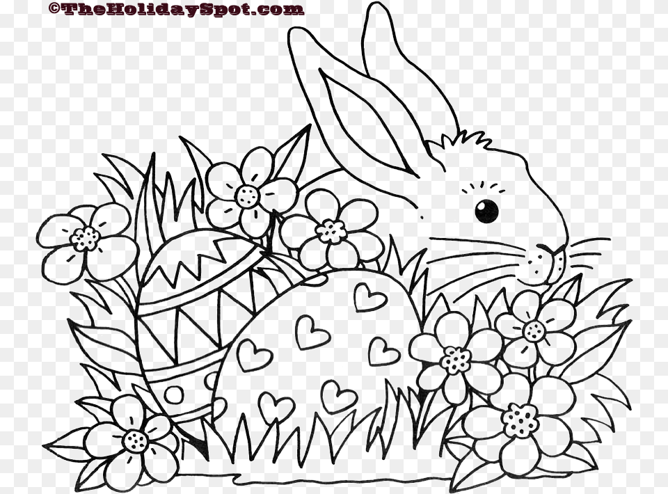 Easter Coloring Pages Black And White Blank Sheets Easter Coloring Sheet, Art, Doodle, Drawing Png