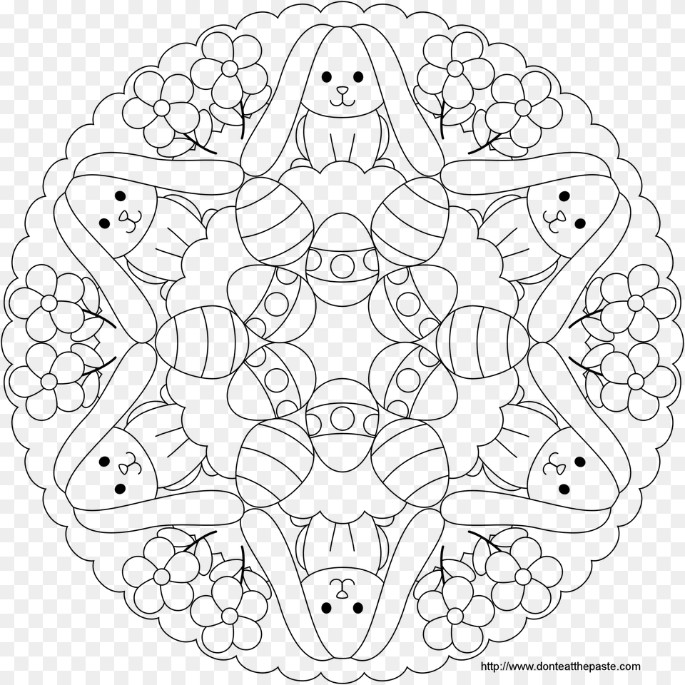 Easter Coloring Pages For Adults Teen Easter Coloring Pages, Gray Free Png Download