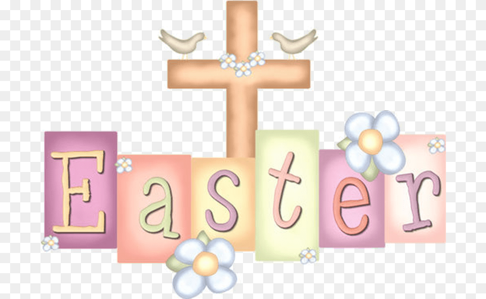 Easter Cute Clipart Happy Easter Clip Art, Cross, Symbol, Number, Text Png