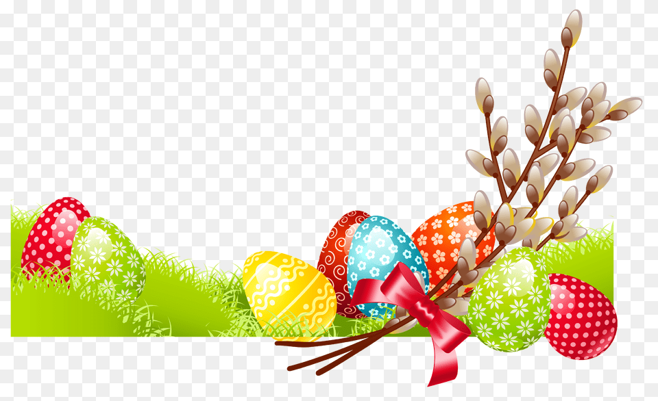 Easter Deco With Eggs Clipart, Food, Egg, Easter Egg Png