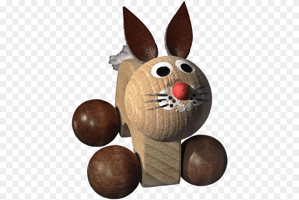 Easter Decoration Wooden Toys Hare Face Rabbit Animal Figure, Sphere, Toy Free Png Download