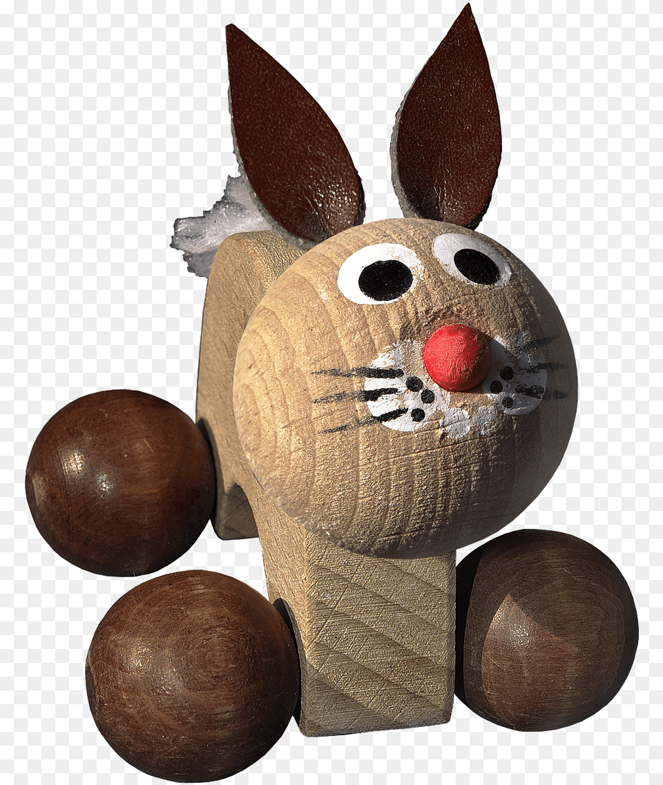 Easter Decoration Wooden Toys Hare Face Rabbit Toy, Sphere Free Transparent Png