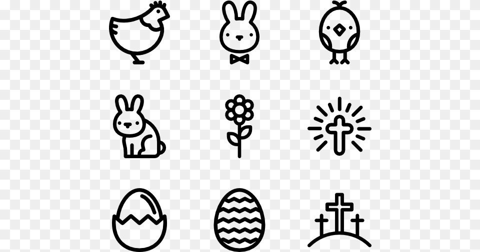 Easter Easter Icons, Gray Free Png Download