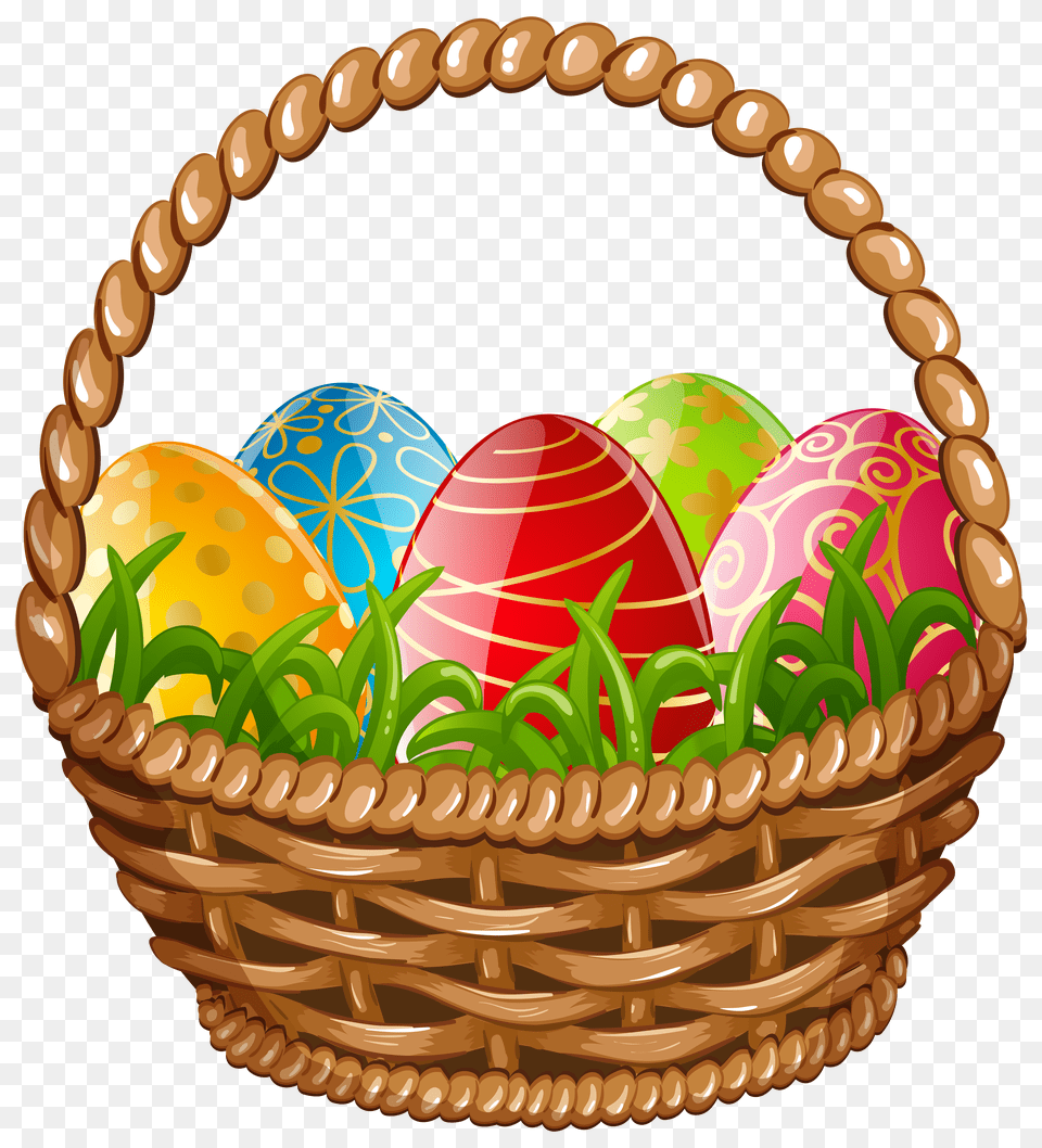 Easter Egg Basket Clip Art Png