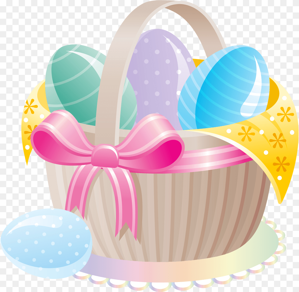 Easter Egg Basket Clipart, Food Png