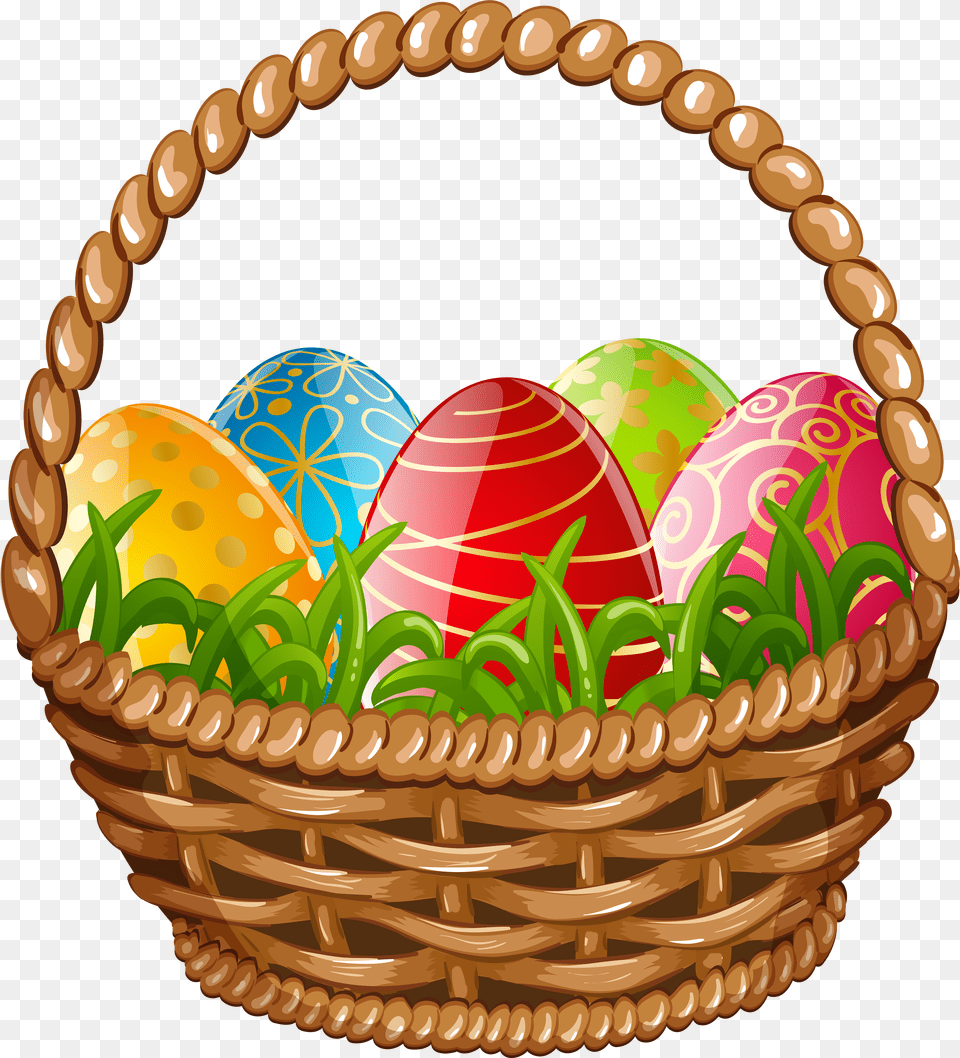 Easter Egg Basket Clipart Png
