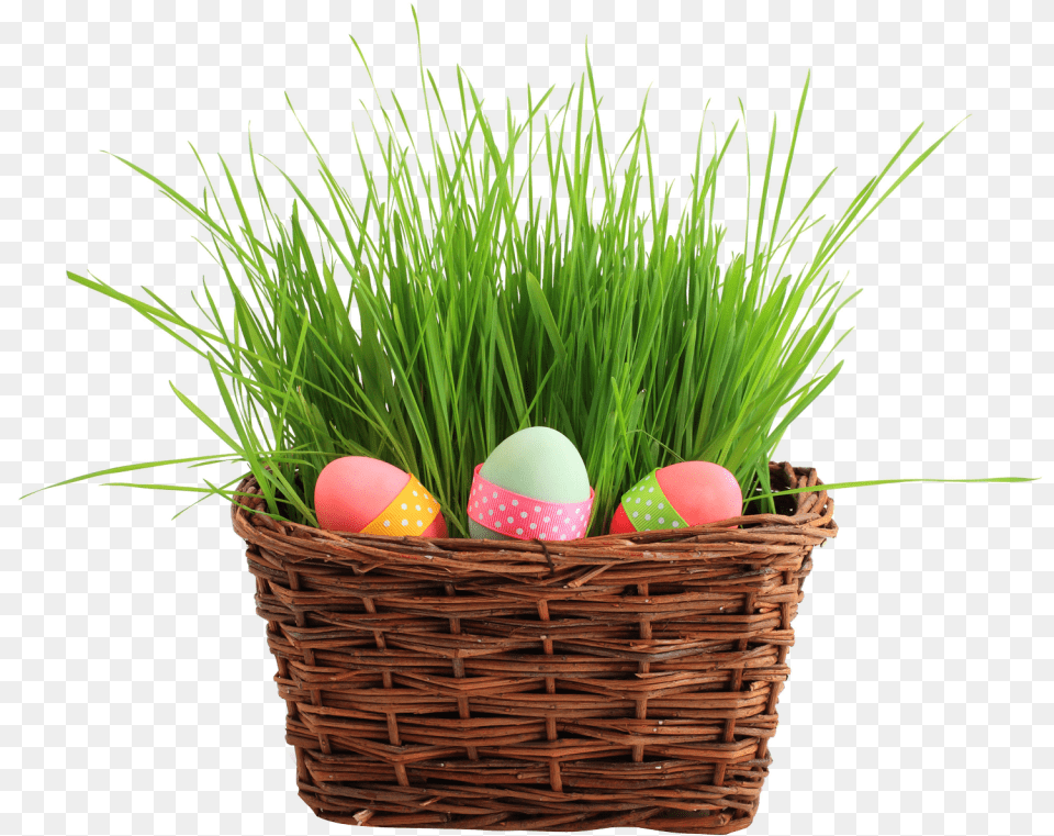 Easter Egg Basket Transparent Image Easter Egg Basket Transparent, Plant, Food Free Png Download